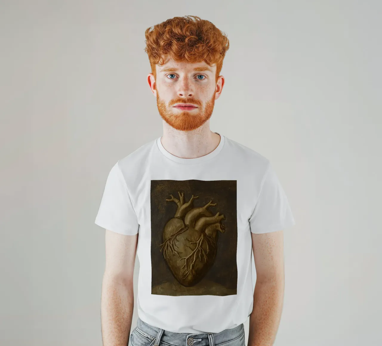 Human heart with tree-like structures in a dark background t-shirt by DesignDoodle