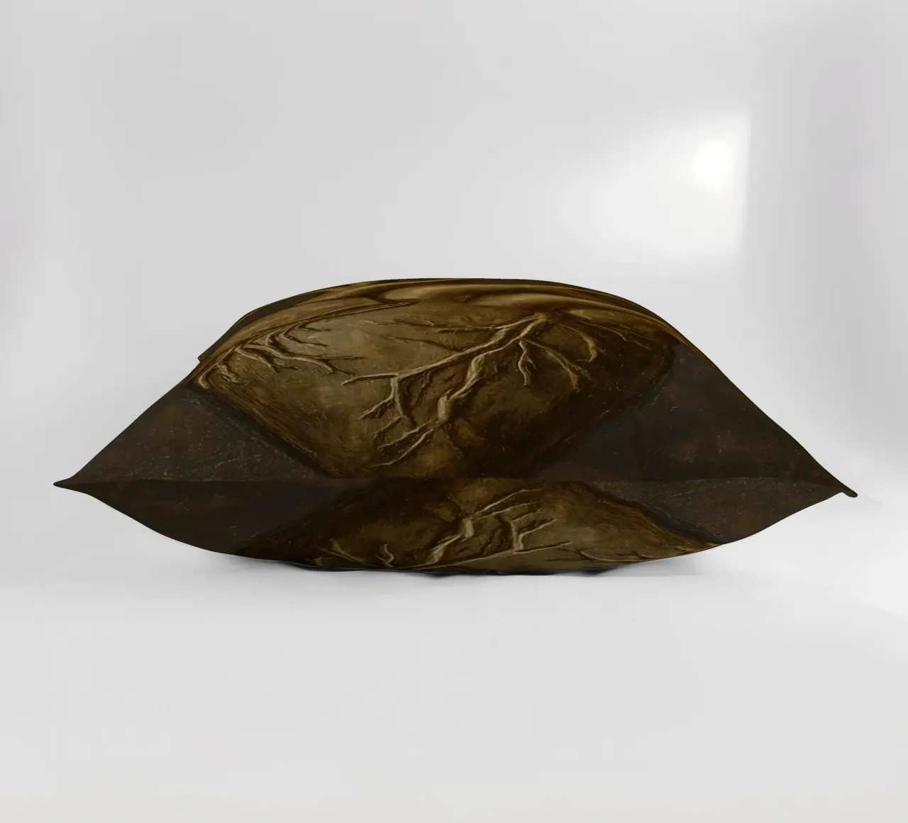 Human heart with tree-like structures in a dark background decorative cushion by DesignDoodle