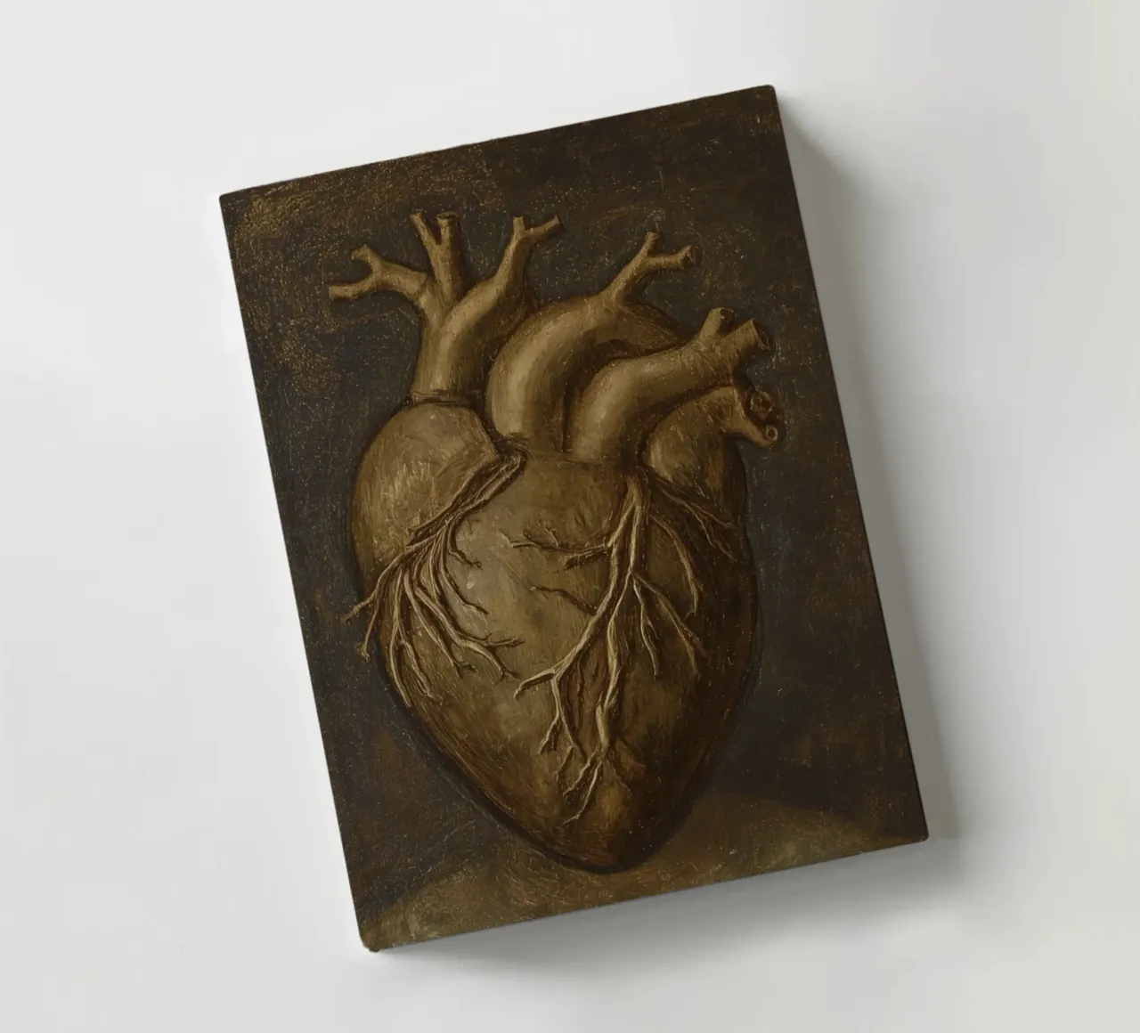 Human heart with tree-like structures in a dark background notebook by DesignDoodle