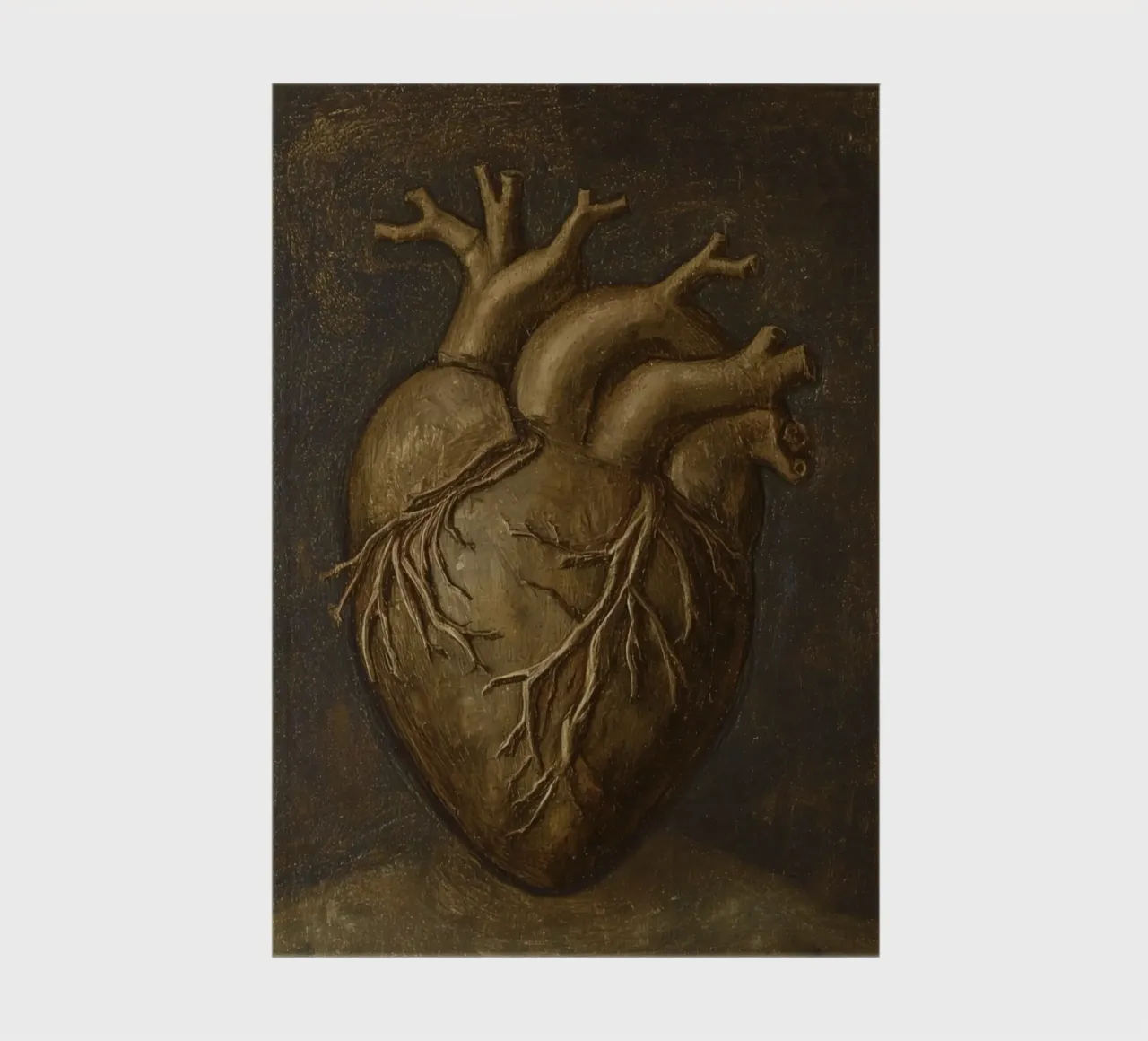Human heart with tree-like structures in a dark background notebook by DesignDoodle