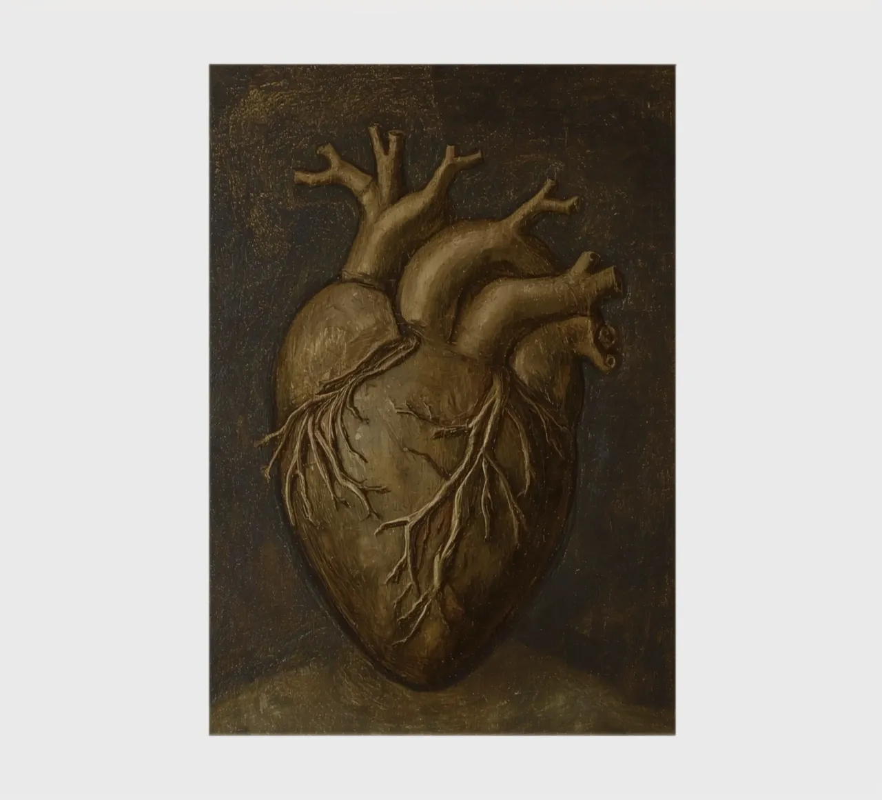 Human heart with tree-like structures in a dark background notebook by DesignDoodle