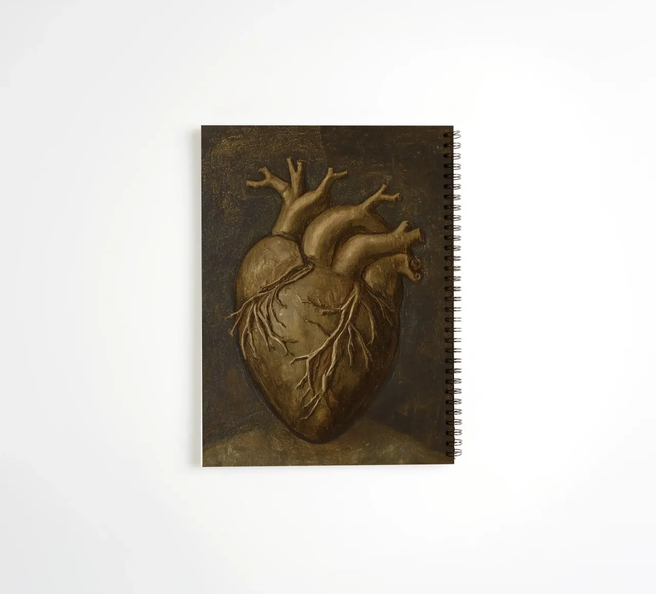 Human heart with tree-like structures in a dark background spiral notebook by DesignDoodle