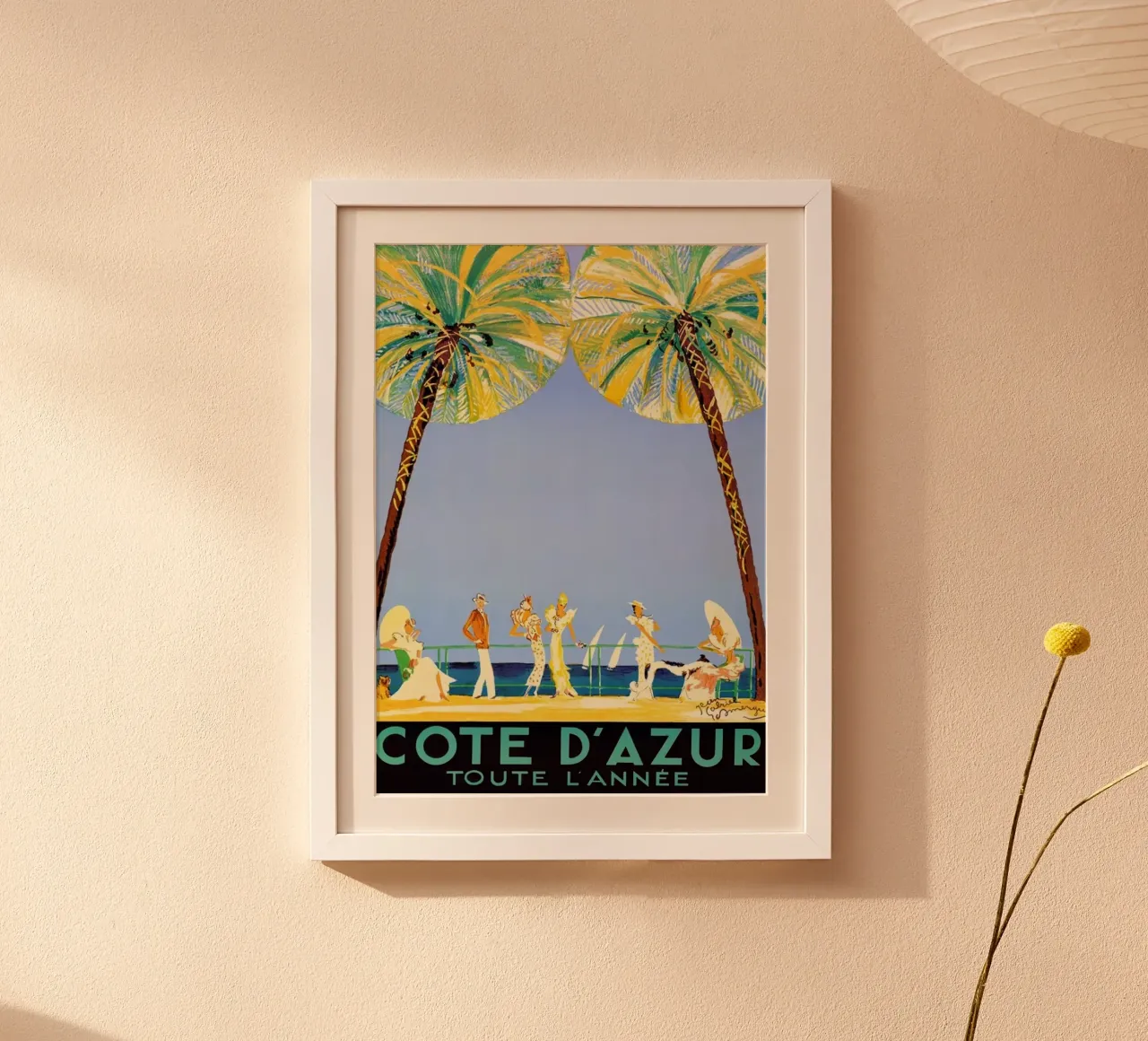 Costa Azzurra Tutto l'anno poster con telaio in plastica da Maya Elliott
