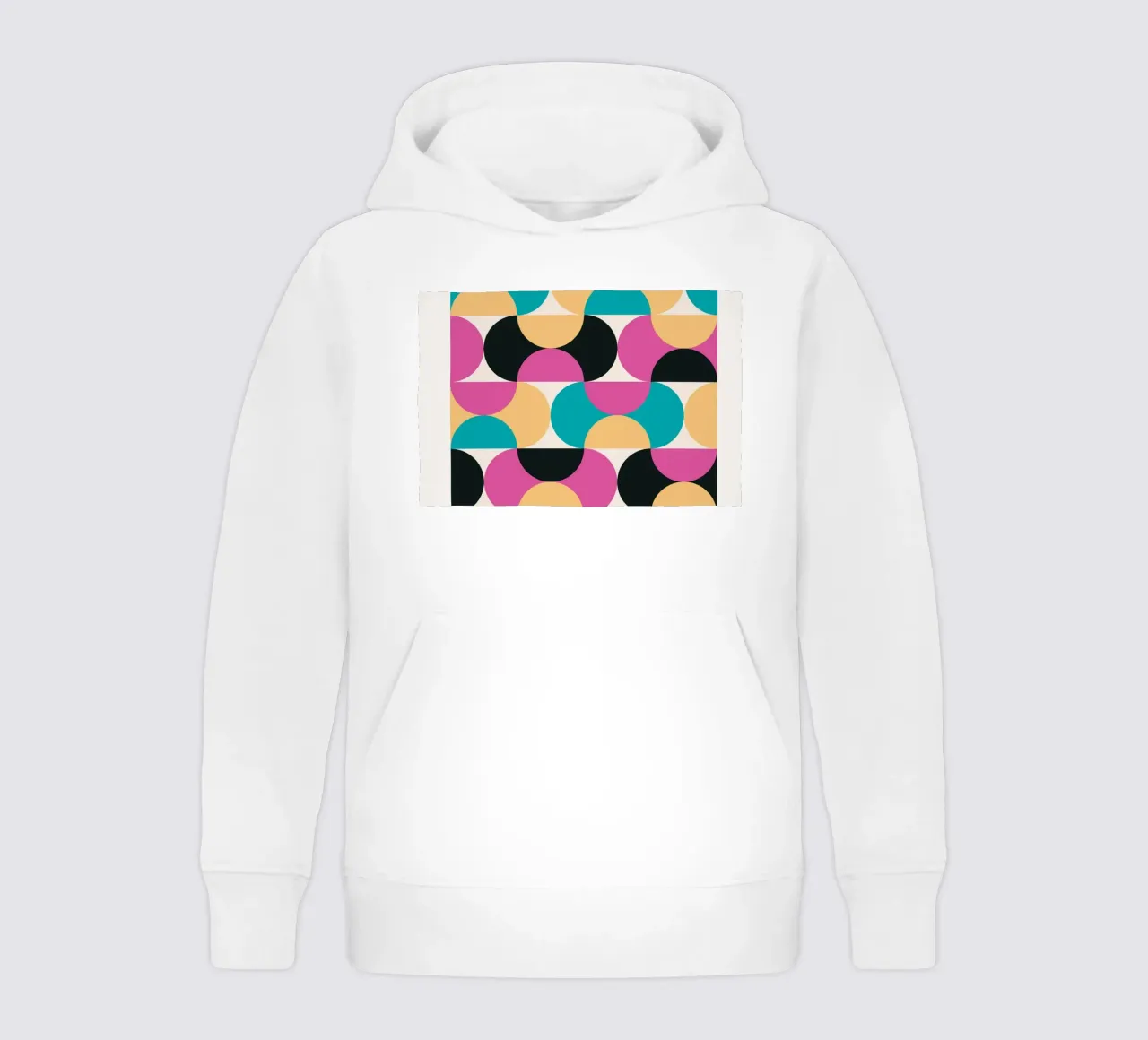 Retro Pop Art Geometrie Muster – Modern & Bunt Kinder Hoodie von Studio Vibe