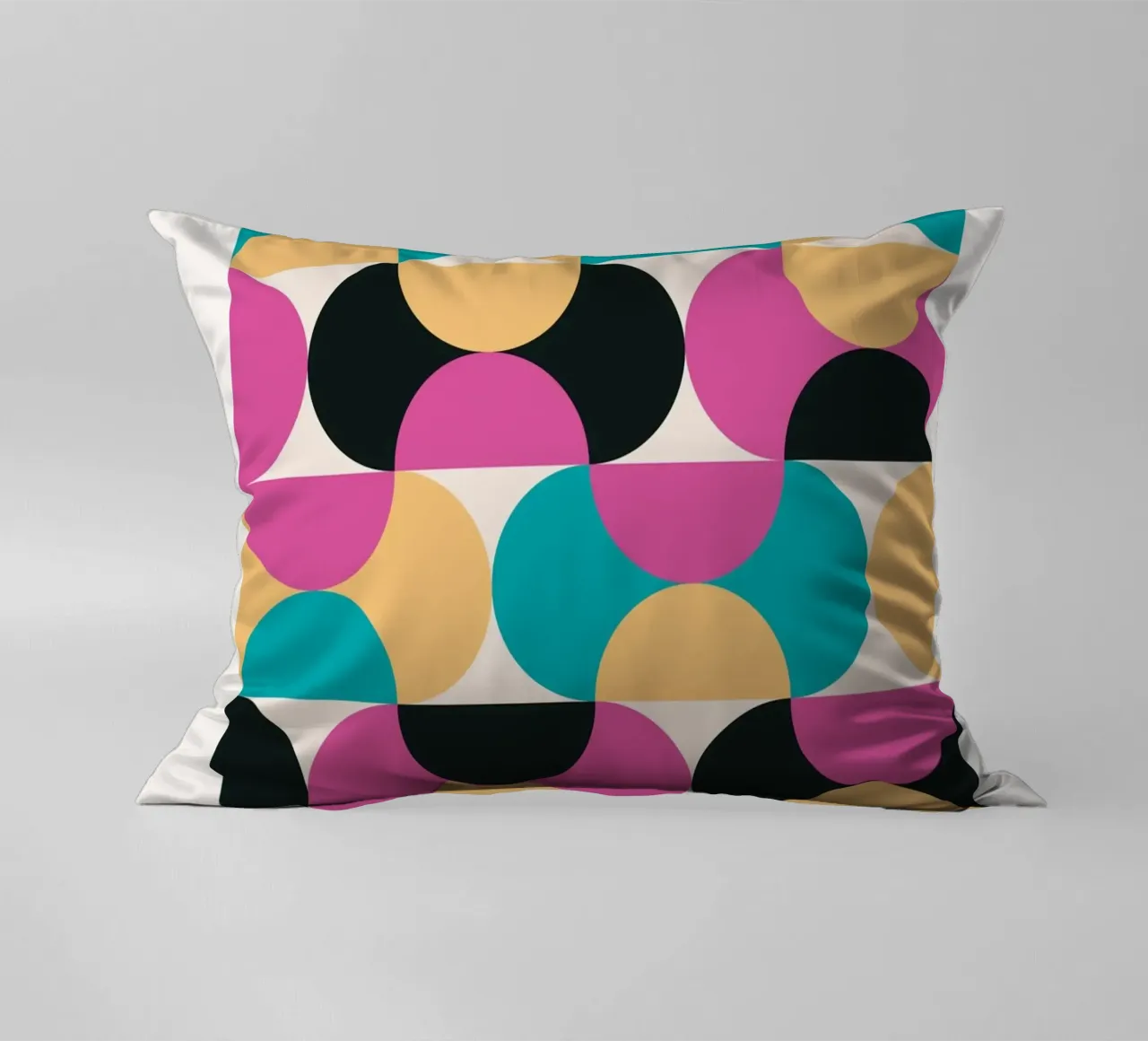 Motivo geometrico Pop Art retrò - Moderno e colorato cuscino da Studio Vibe