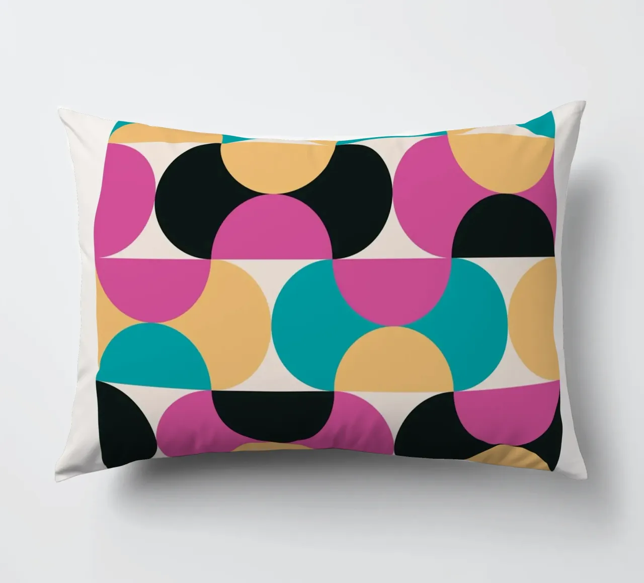 Motivo geometrico Pop Art retrò - Moderno e colorato cuscino da Studio Vibe