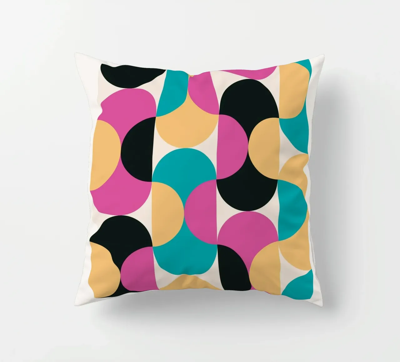Motivo geometrico Pop Art retrò - Moderno e colorato cuscino da Studio Vibe