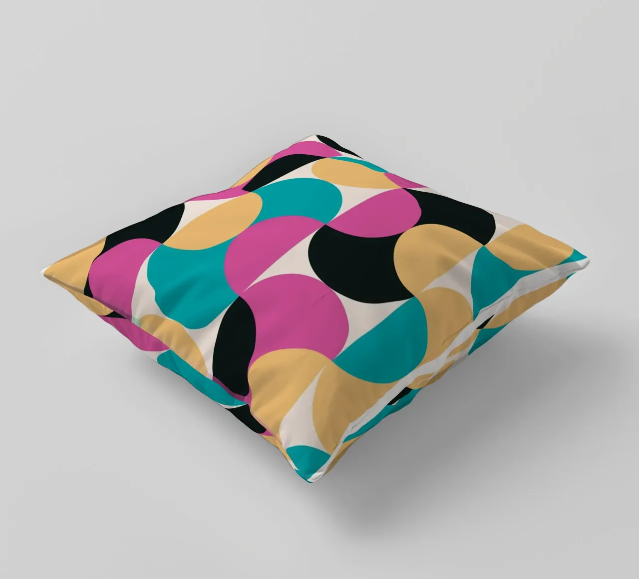 Motivo geometrico Pop Art retrò - Moderno e colorato cuscino da Studio Vibe