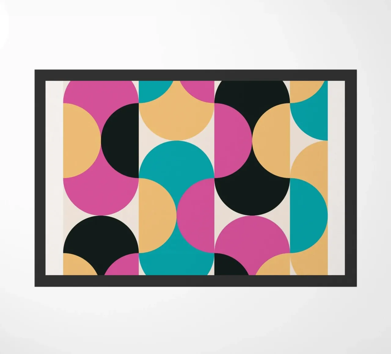 Motivo geometrico Pop Art retrò - Moderno e colorato zerbino da Studio Vibe