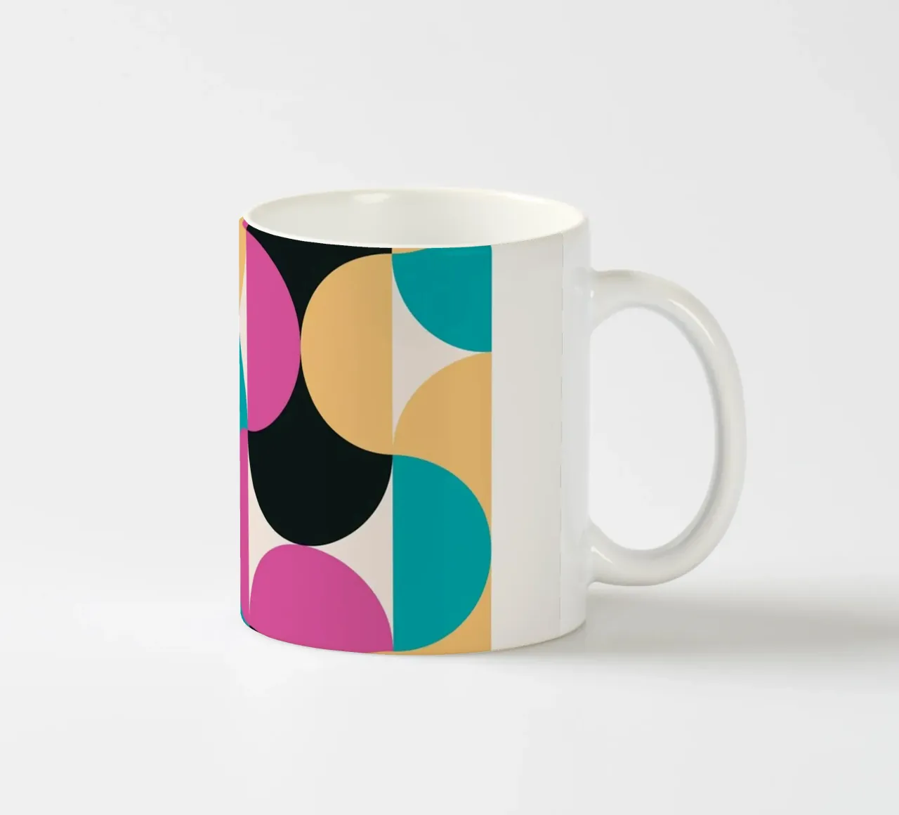 Motivo geometrico Pop Art retrò - Moderno e colorato tazza in ceramica da Studio Vibe