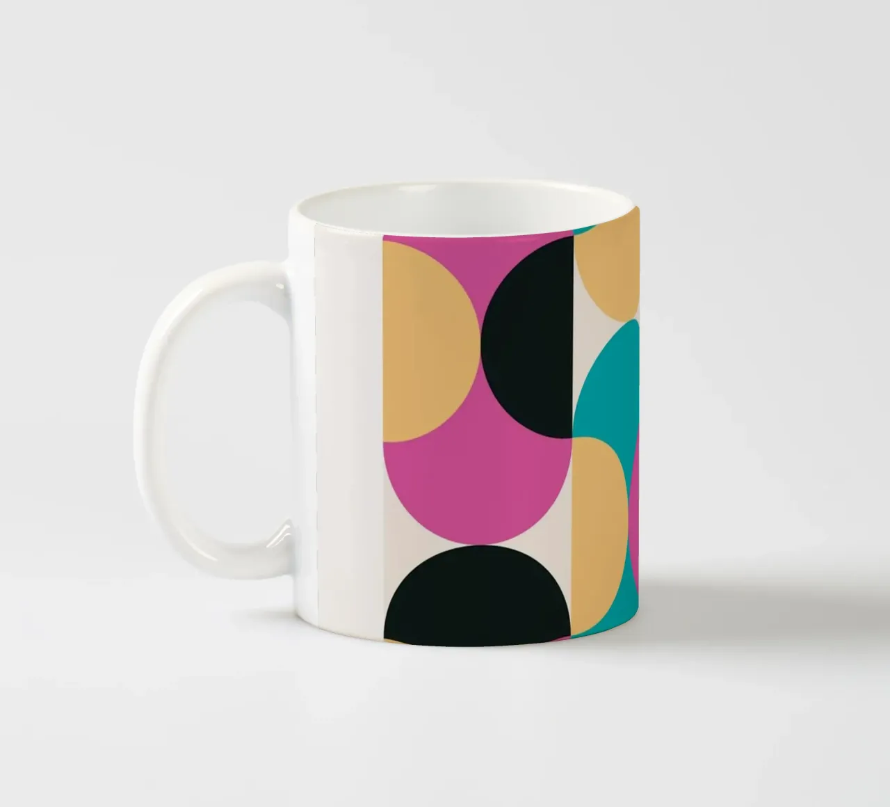 Motivo geometrico Pop Art retrò - Moderno e colorato tazza in ceramica da Studio Vibe