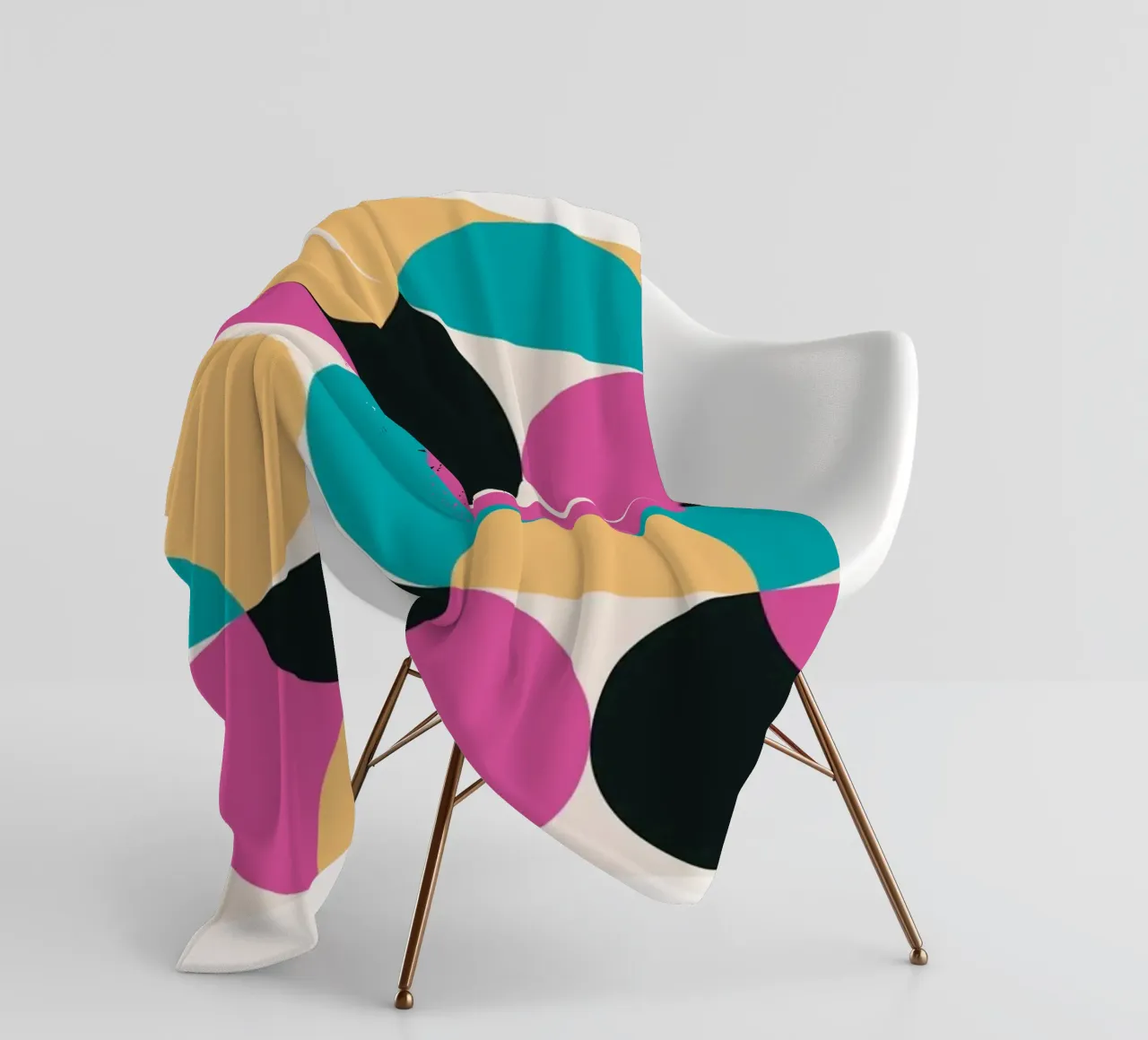 Motivo geometrico Pop Art retrò - Moderno e colorato coperta in pile da Studio Vibe