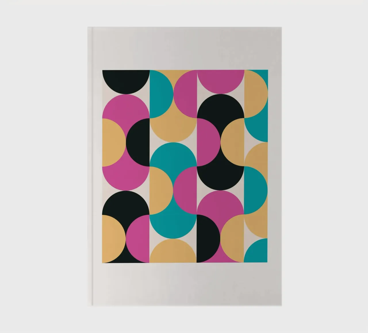Retro Pop Art Geometry Pattern - Modern & Colourful notebook by Studio Vibe