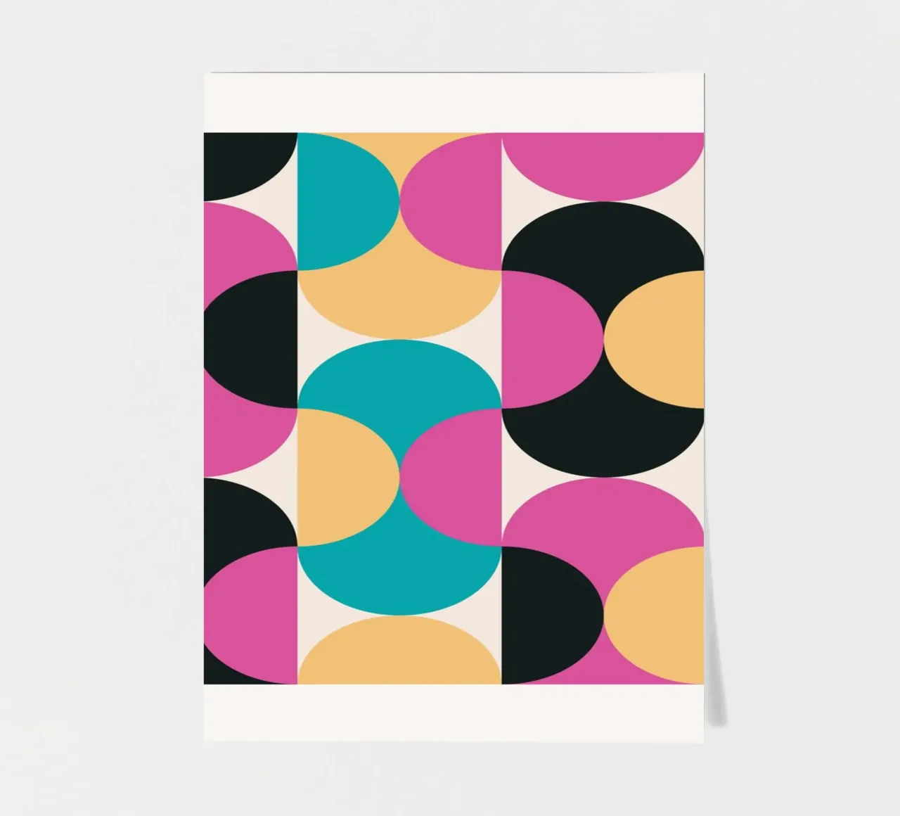 Retro Pop Art Geometry Pattern - Modern & Colourful sticker sheet by Studio Vibe
