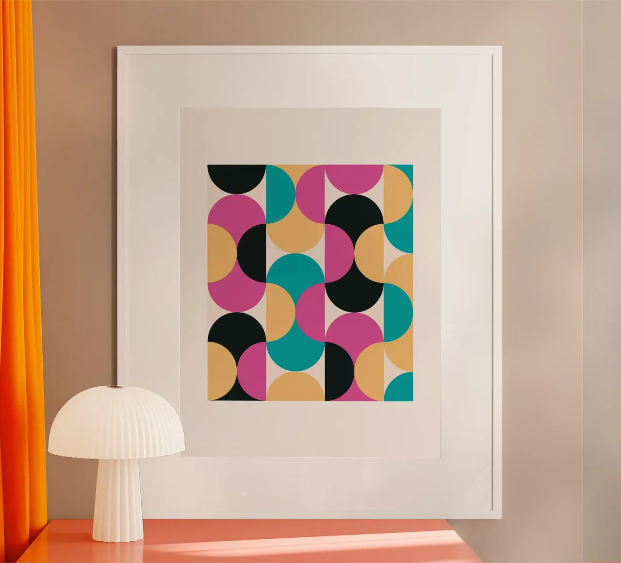 Motivo geometrico Pop Art retrò - Moderno e colorato carta hahnemühle da Studio Vibe