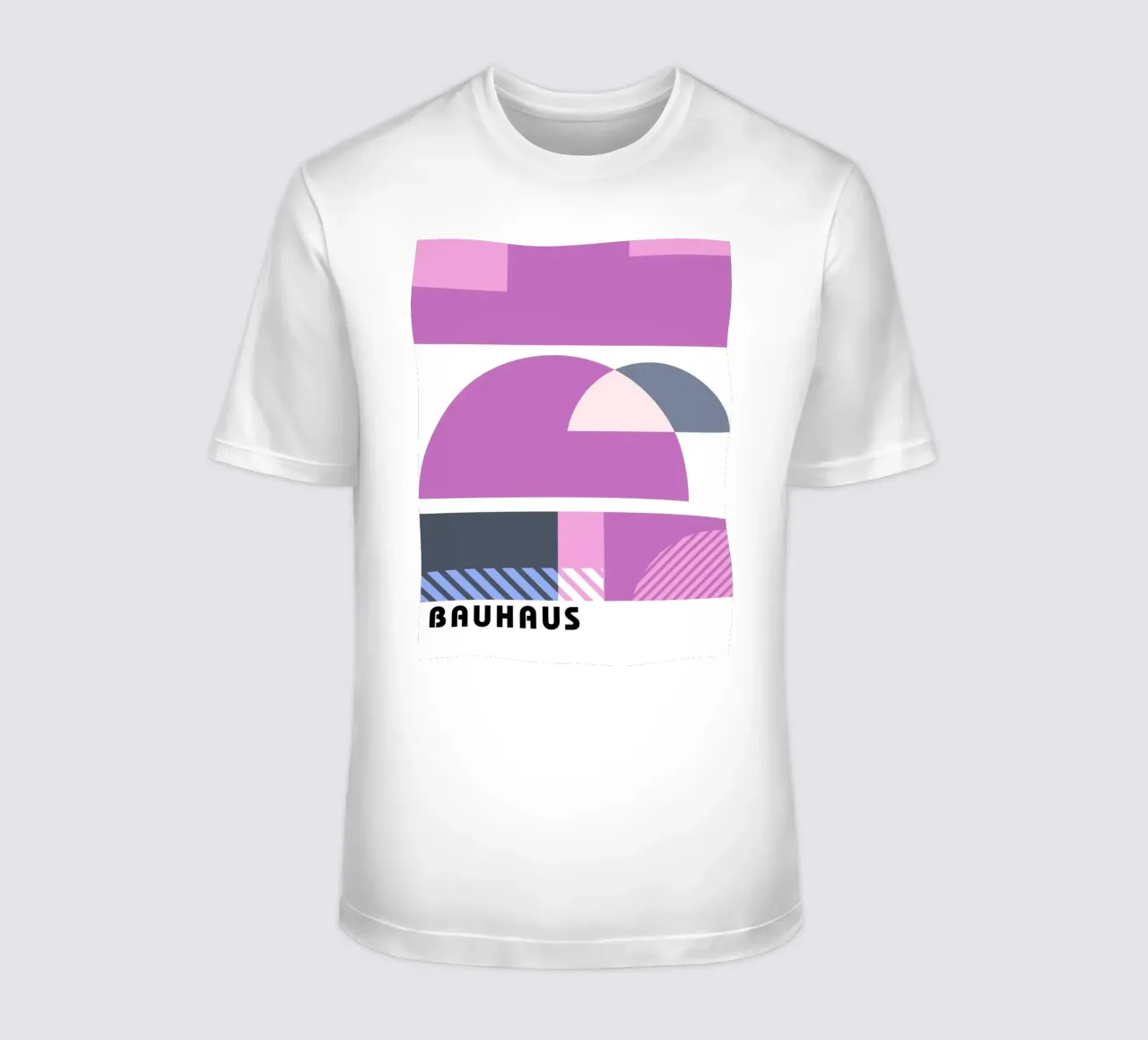 Grafica Bauhaus - Design geometrico in rosa t-shirt da Studio Vibe