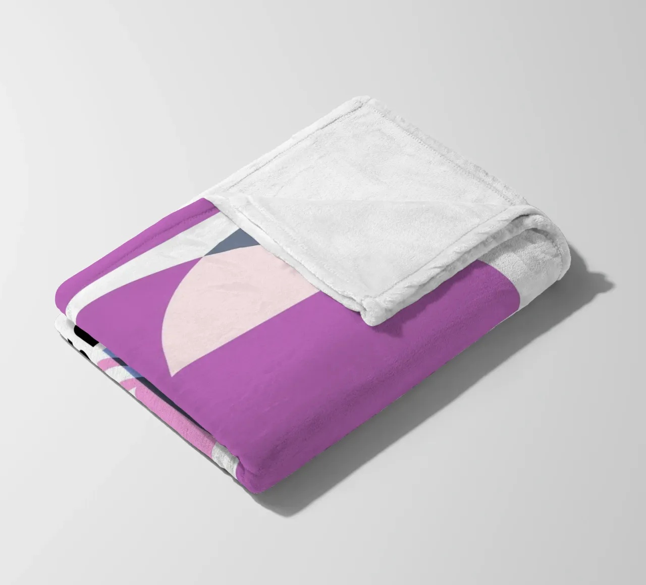 Grafica Bauhaus - Design geometrico in rosa coperta in pile da Studio Vibe