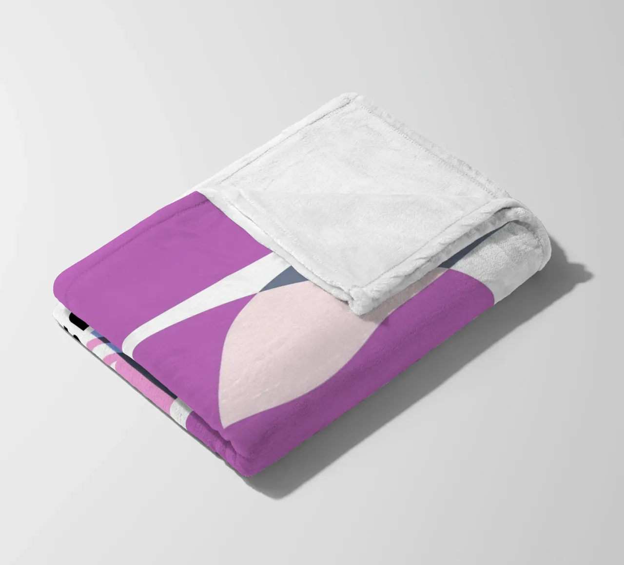 Grafica Bauhaus - Design geometrico in rosa coperta in pile da Studio Vibe