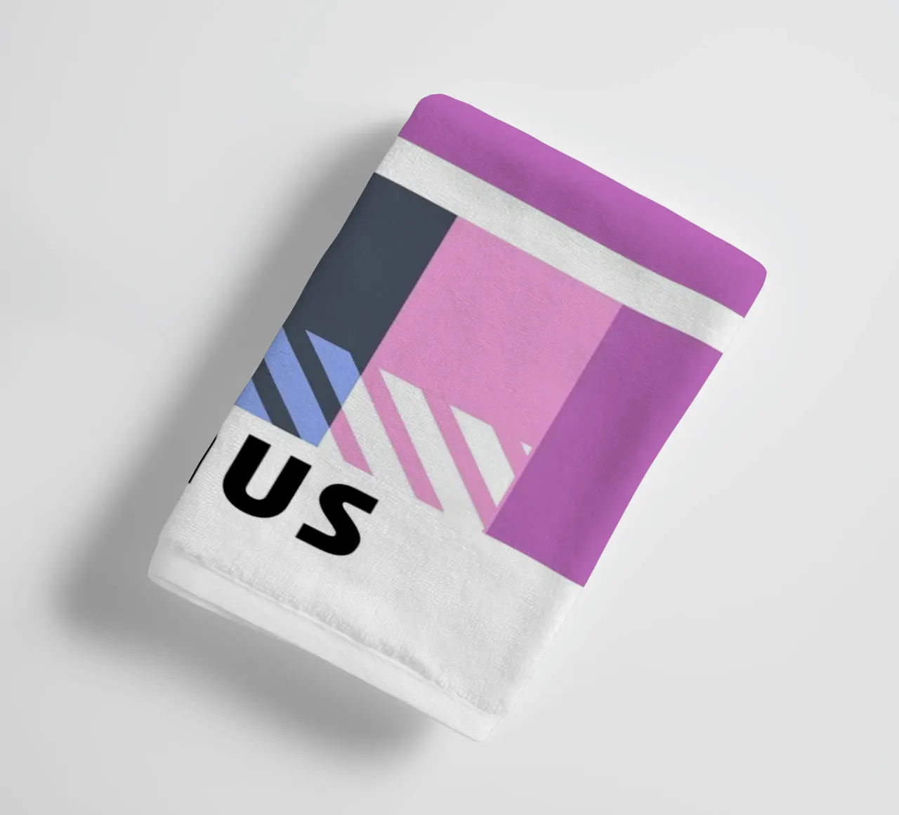 Grafica Bauhaus - Design geometrico in rosa asciugamano da bagno da Studio Vibe