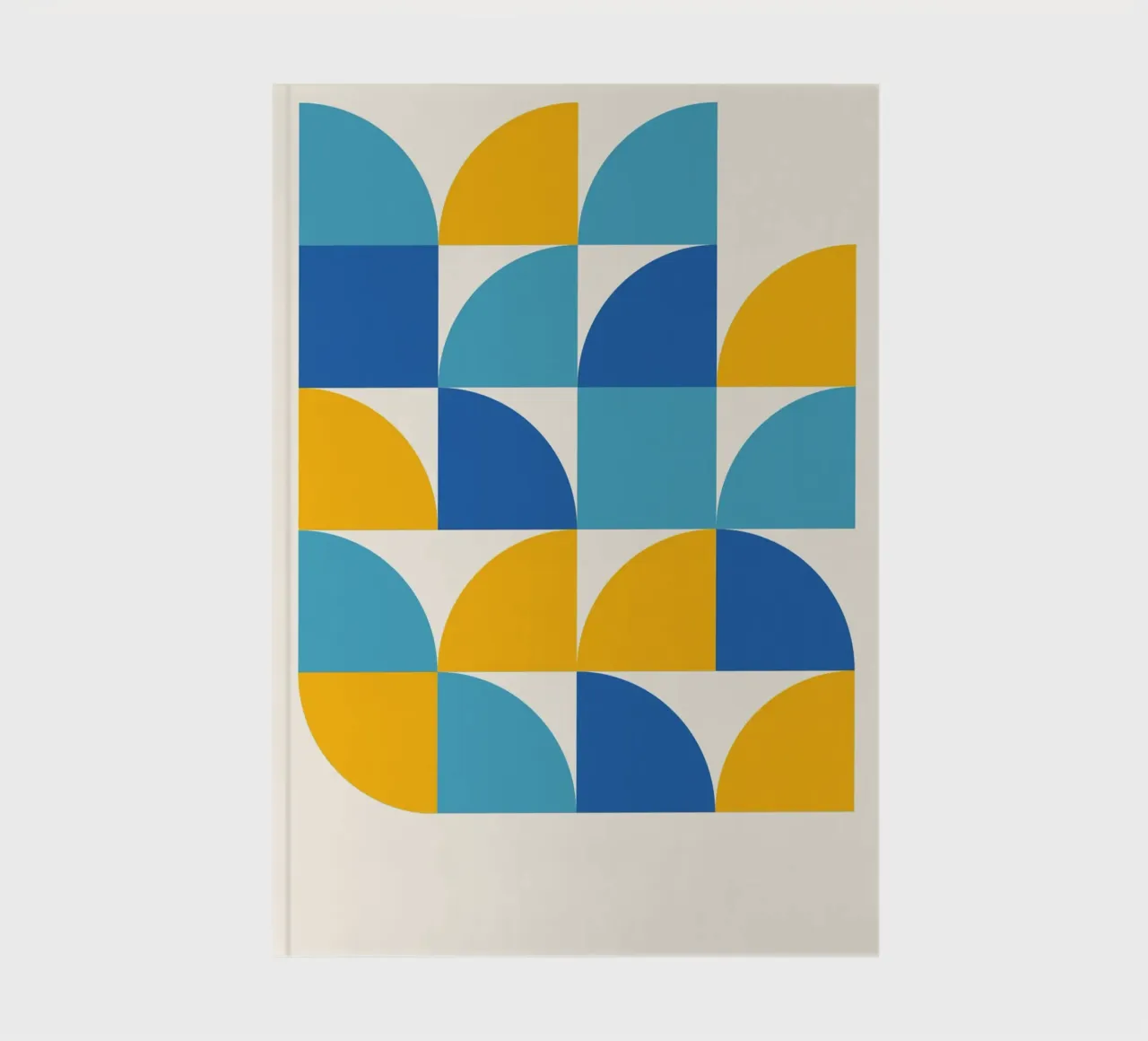 Géométrie Print Bleu Jaune - Moderne & Harmonieux carnet de notes de Studio Vibe