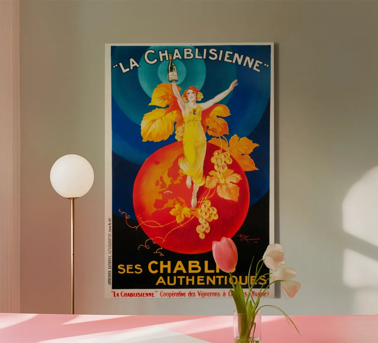 La Chablisienne Autentico Chablis tela con Cornice a cassetta da Maya Elliott