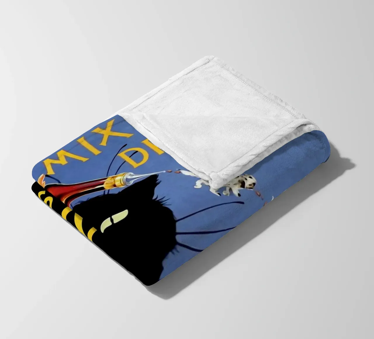 Mix Your Drinks with Catz Bitters fleece blanket by Maya Elliott