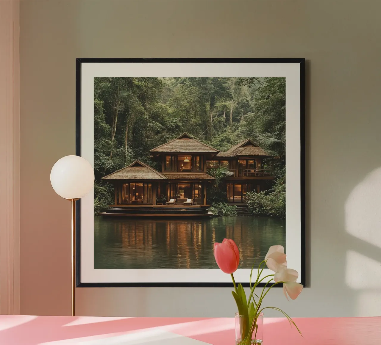 Bali Serenity Rituals poster con telaio in plastica da Wanderlust Vibes