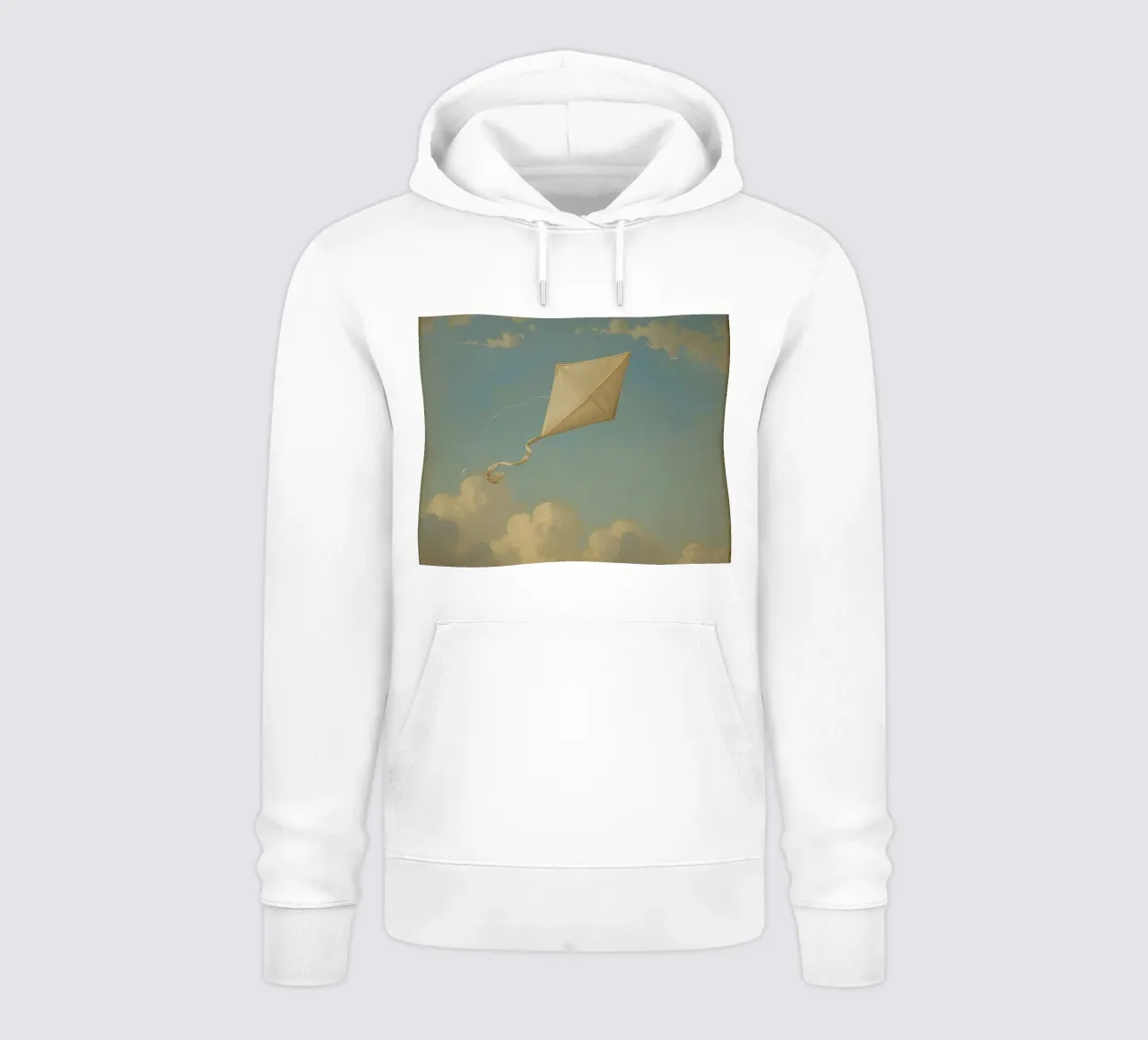 Un aquilone che vola alto danza tra le nuvole in un cielo azzurro e limpido felpa con cappuccio da DesignDoodle