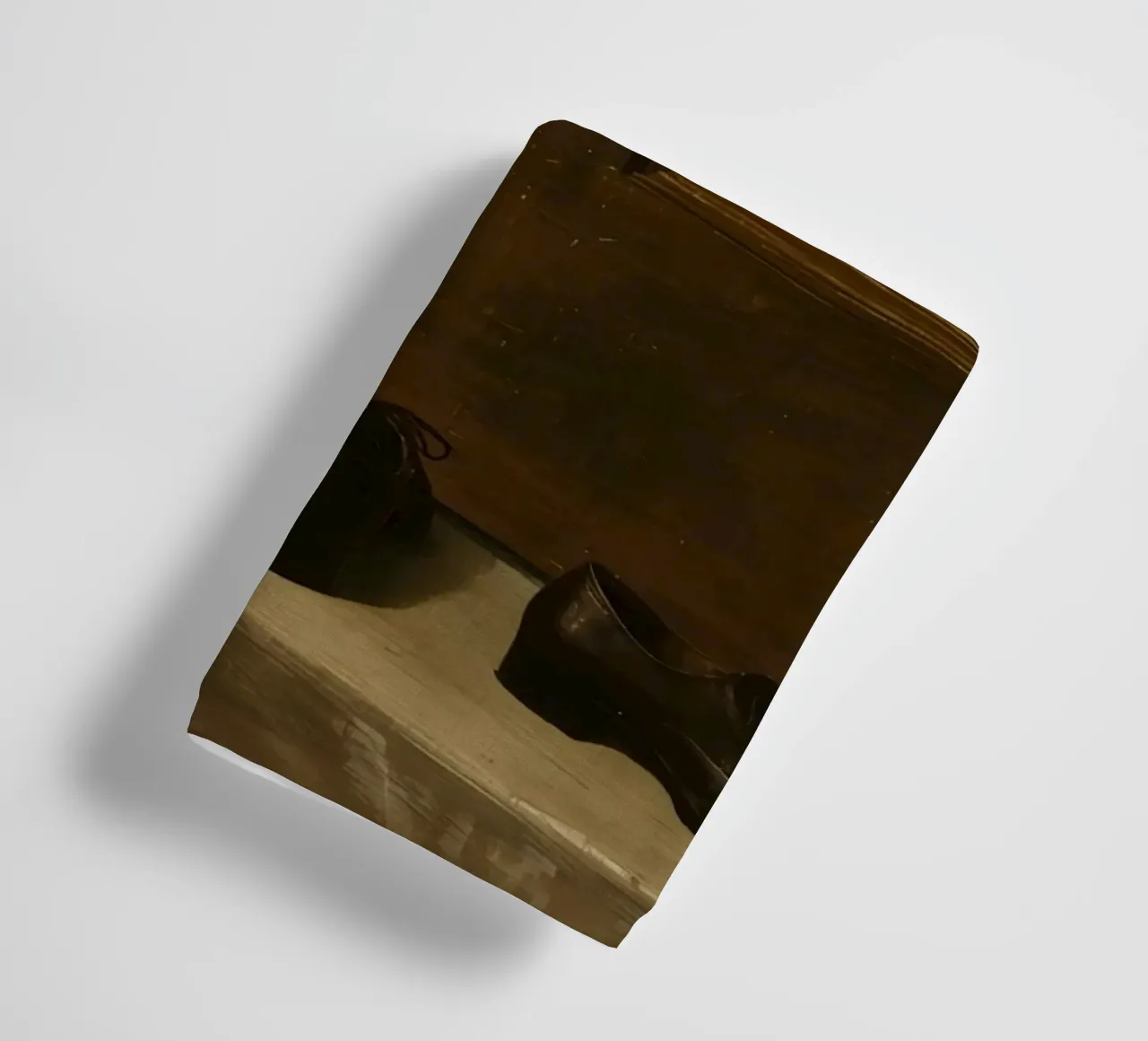 Doorway with black shoes resting on a concrete step under so towel by DesignDoodle