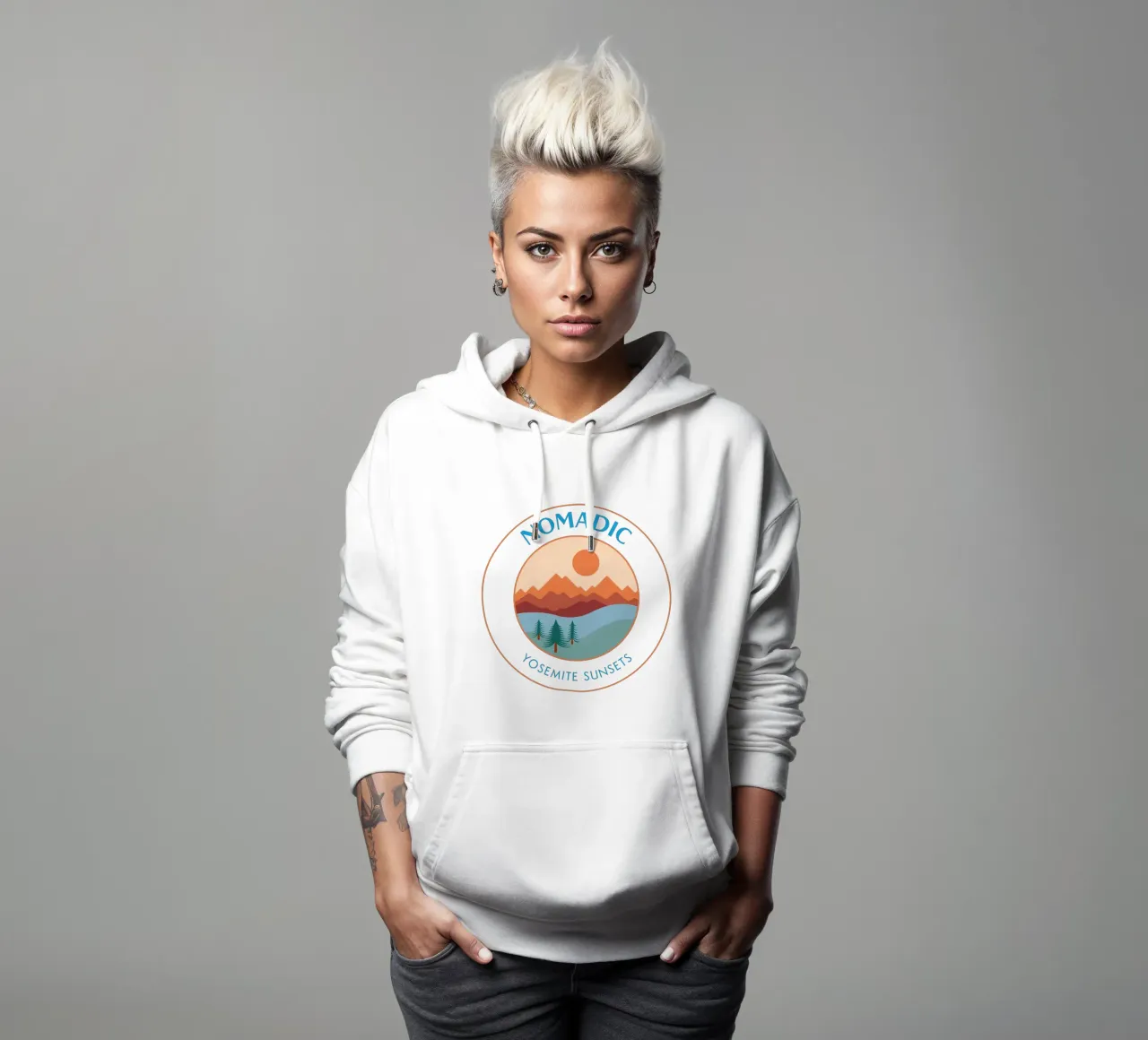 Yosemite Sunsets - Nomadic Badge felpa con cappuccio da pierosvisuals