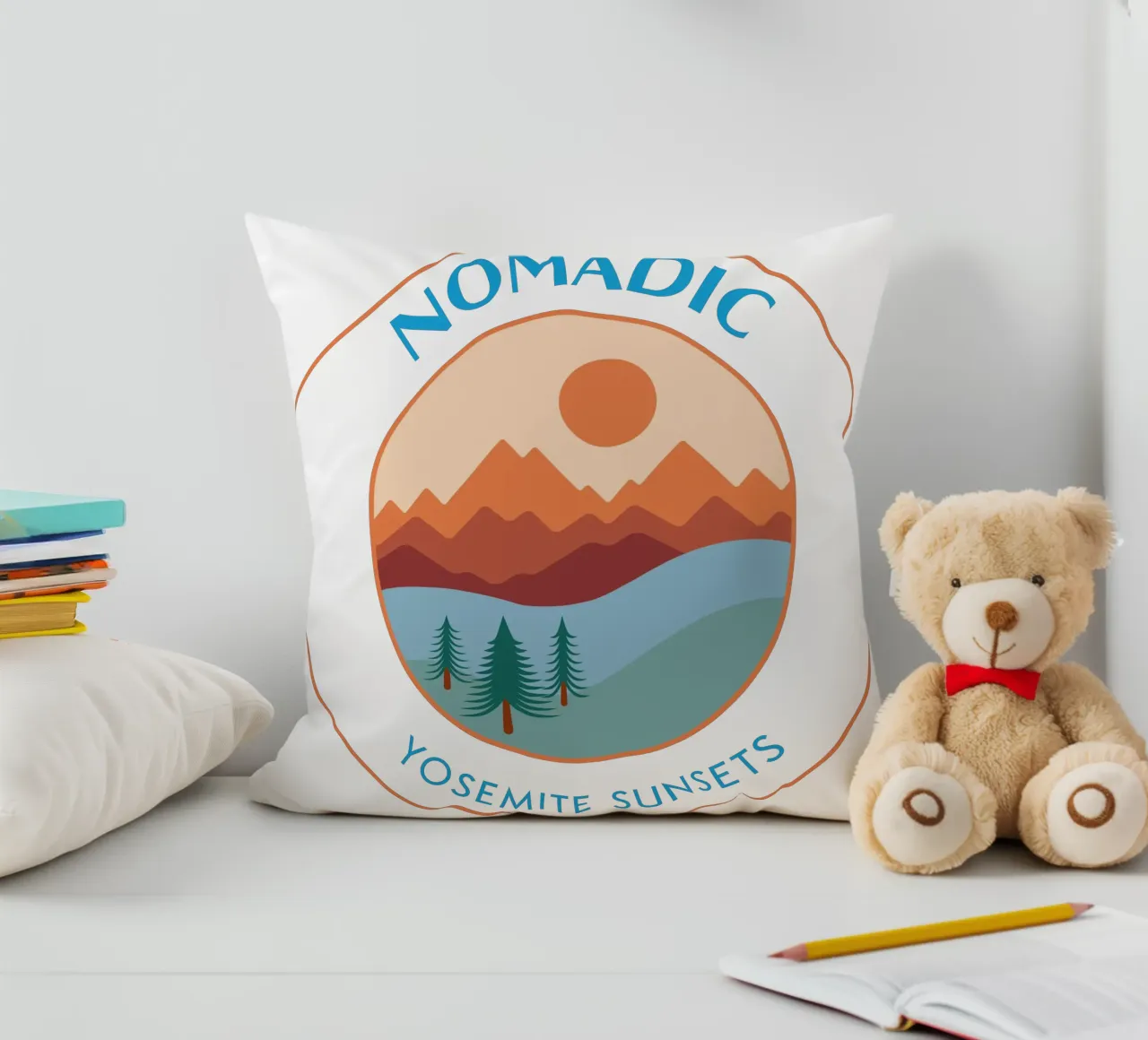 Yosemite Sunsets - Nomadic Badge cuscino da pierosvisuals