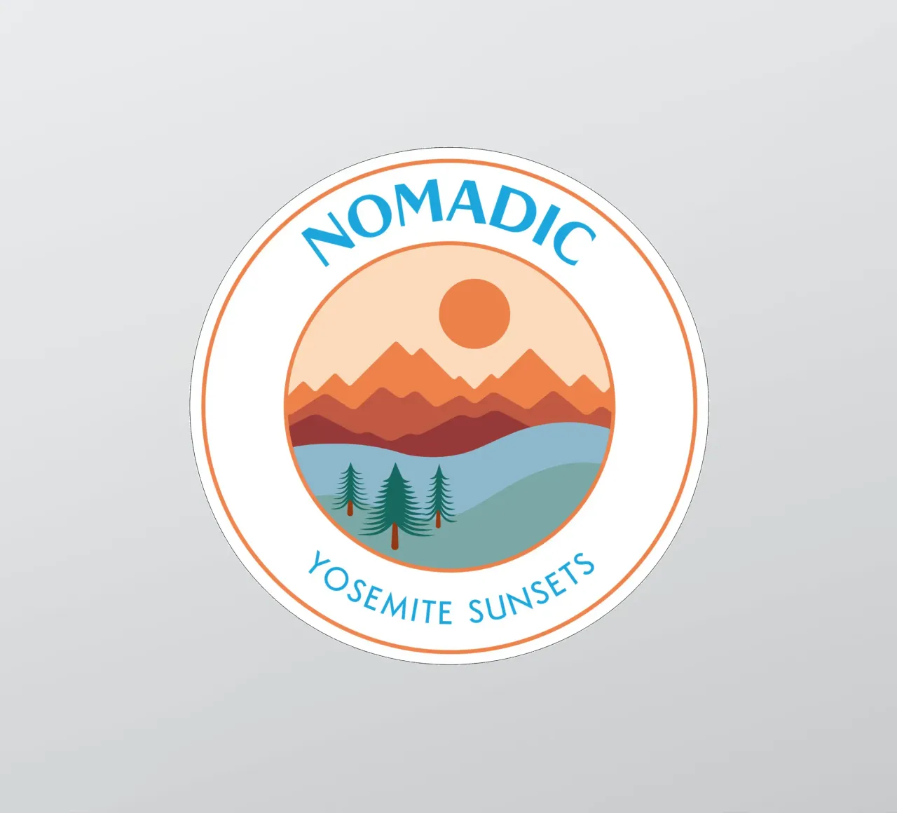 Yosemite Sunsets - Nomadic Badge adesivo da pierosvisuals
