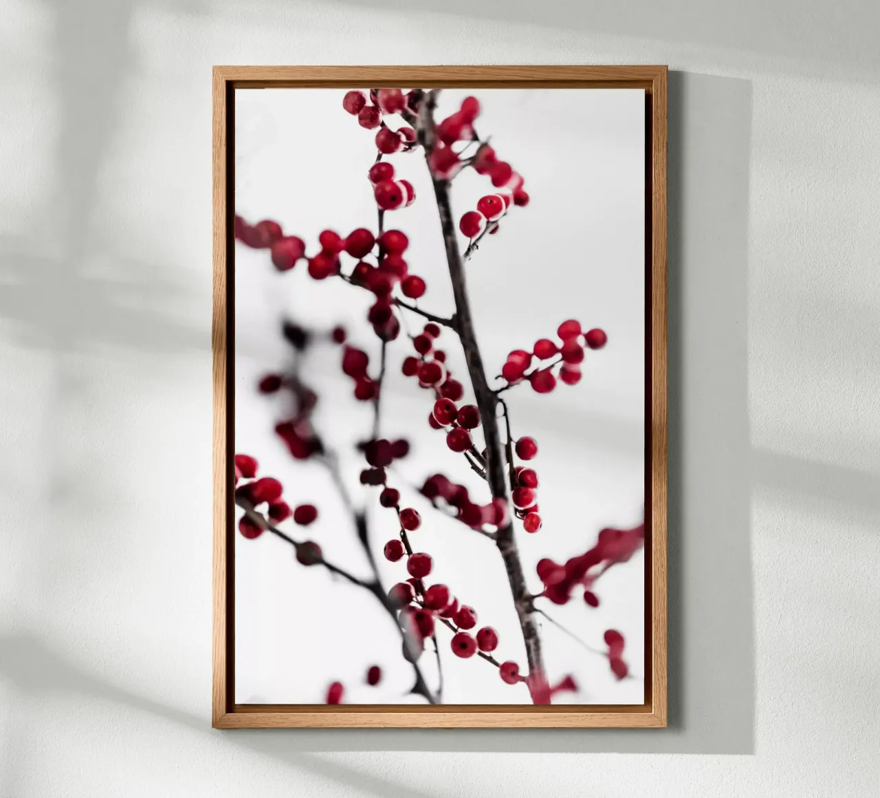 Red Berries 1 Leinwand von Mareike Böhmer Photography