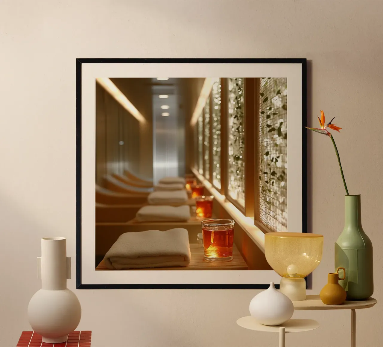 Bali Serenity Rituals poster con telaio in legno da Wanderlust Vibes