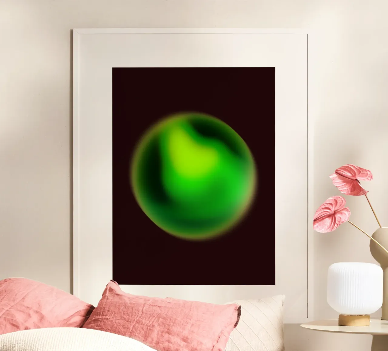 Spheres IV poster con telaio in alluminio da Galaxy Eyes
