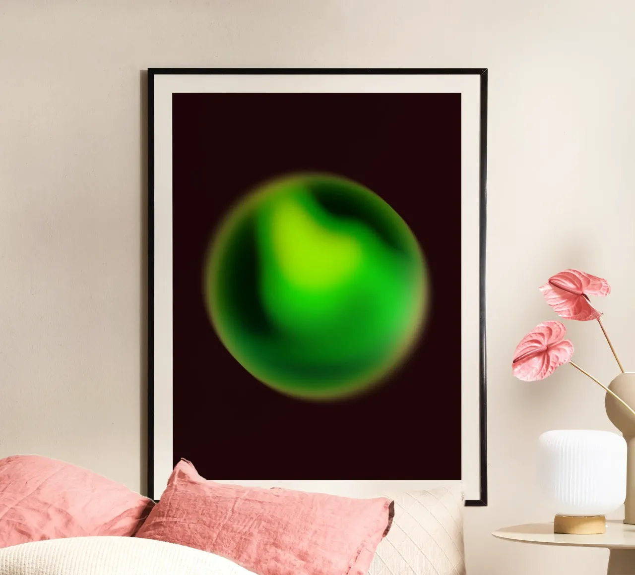 Spheres IV poster con telaio in alluminio da Galaxy Eyes