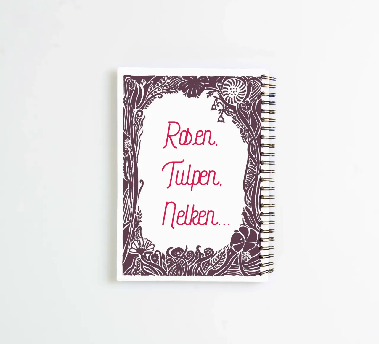 Rosas, tulipanes, claveles... cuaderno de espiral de PaperLine Art