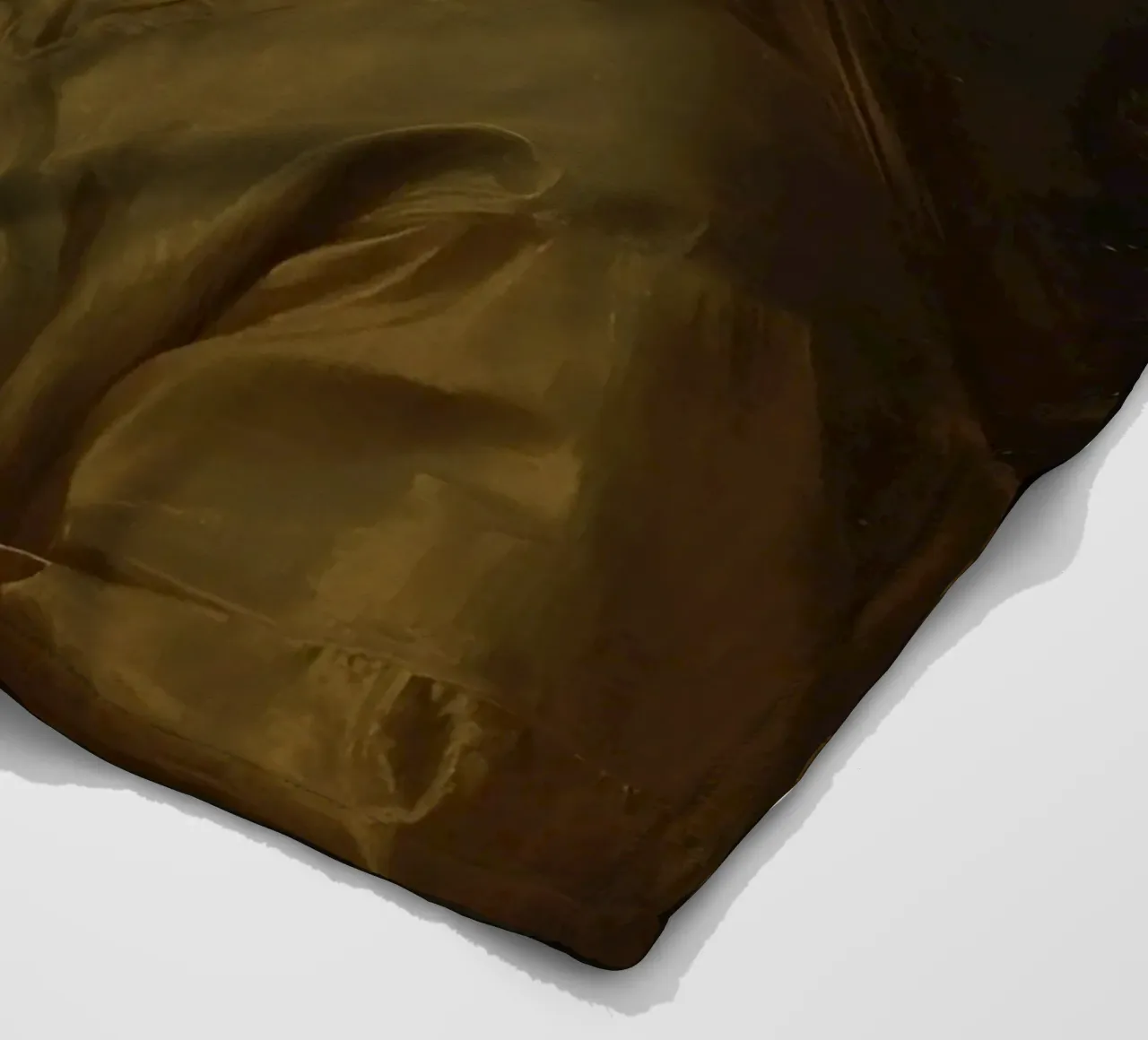 Giovane donna che tiene in mano una tazza, con indosso un indumento marrone, contro coperta in pile da DesignDoodle