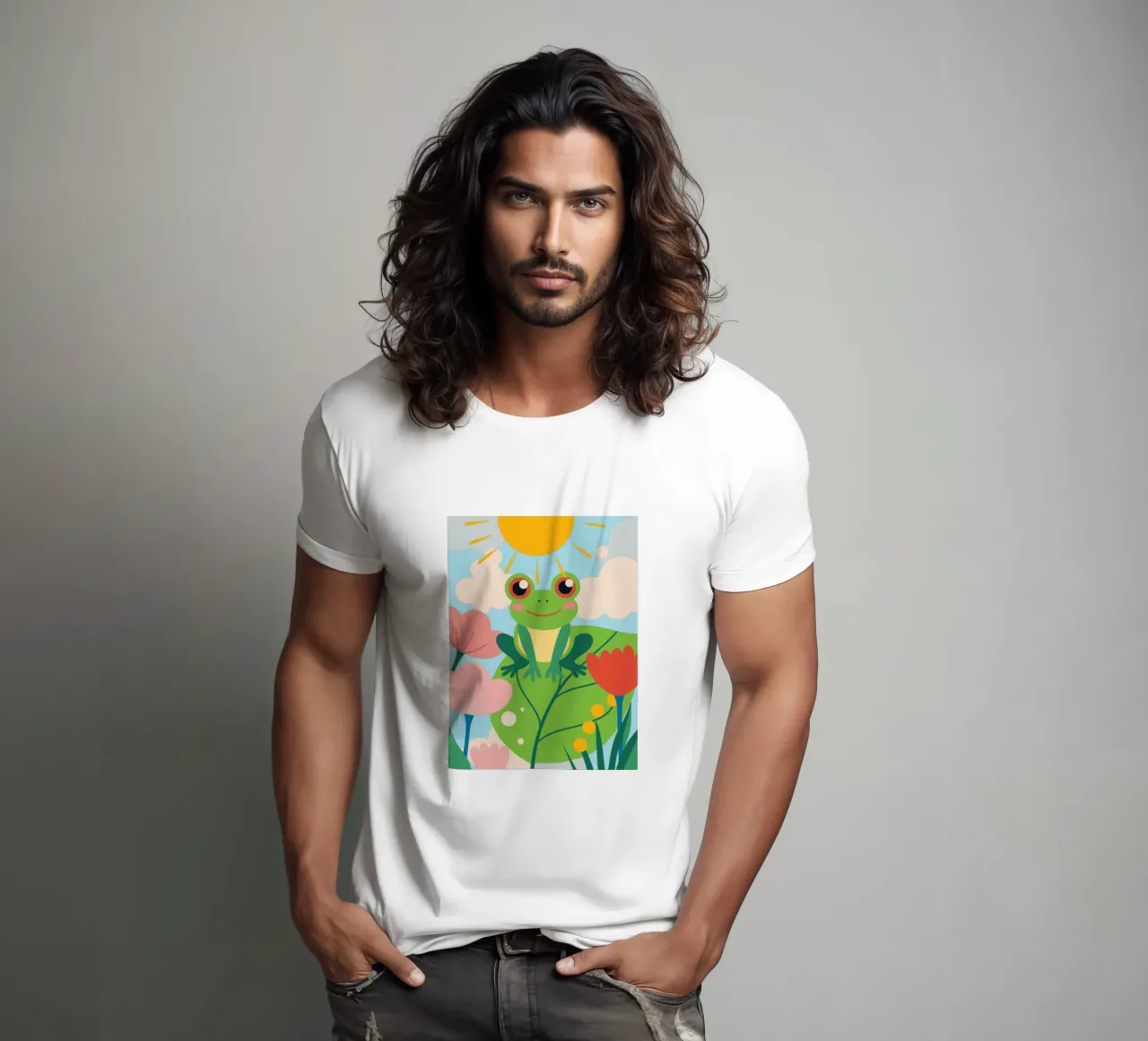 Rana sulla foglia t-shirt da CUTE ANIMALS