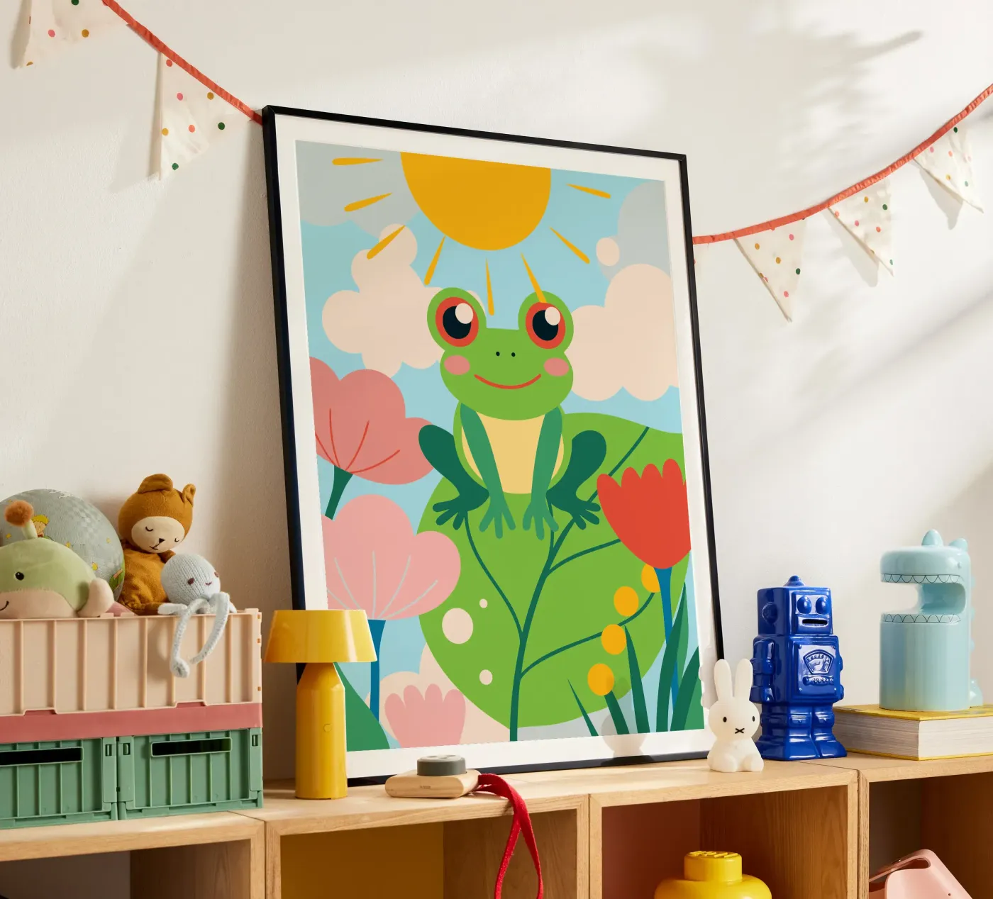 Frog on the Leaf poster by CUTE ANIMALS