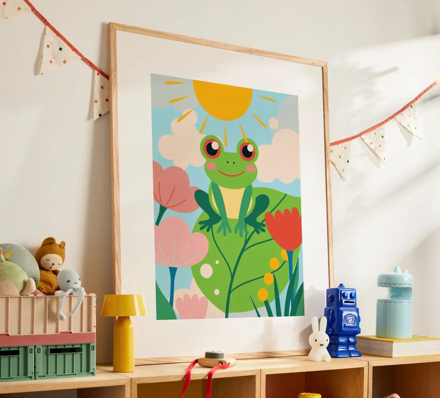 Frog on the Leaf poster by CUTE ANIMALS