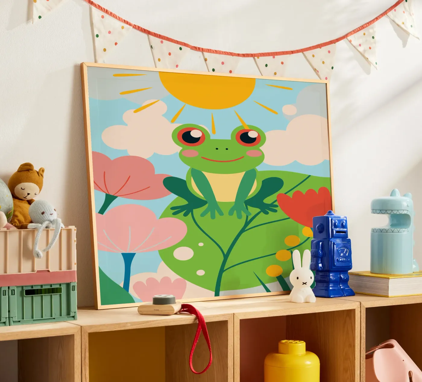 Frog on the Leaf poster by CUTE ANIMALS