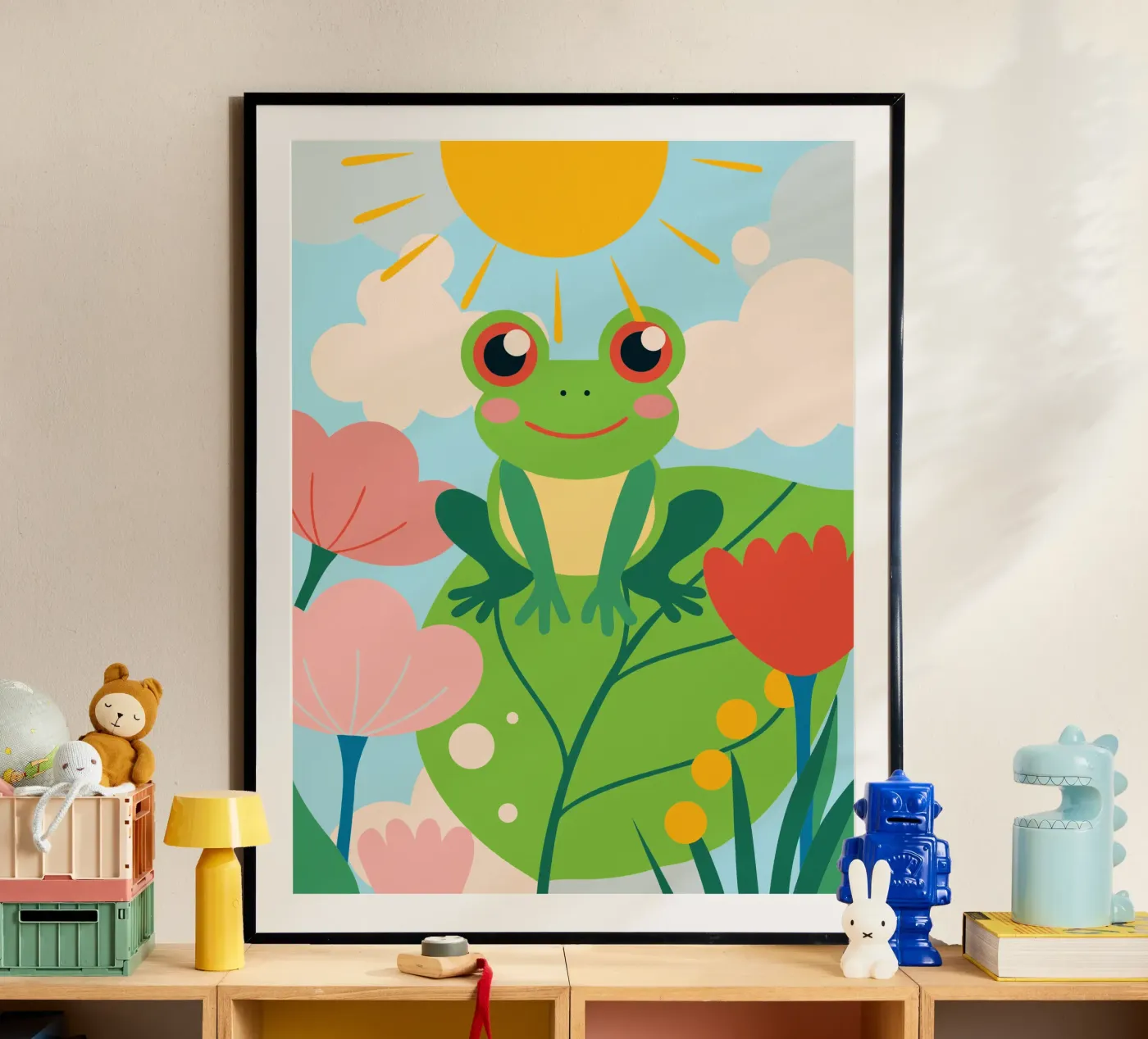 Frog on the Leaf poster by CUTE ANIMALS