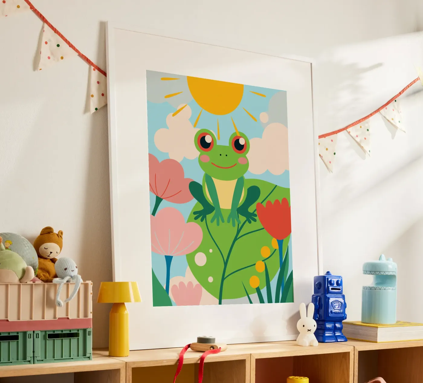 Frog on the Leaf poster by CUTE ANIMALS