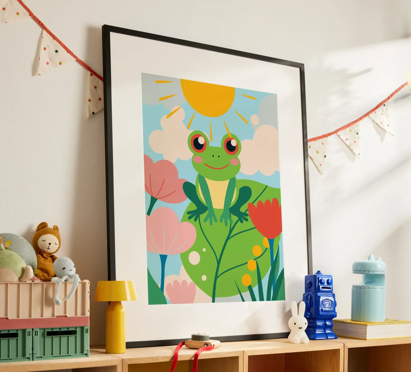 Frog on the Leaf poster by CUTE ANIMALS