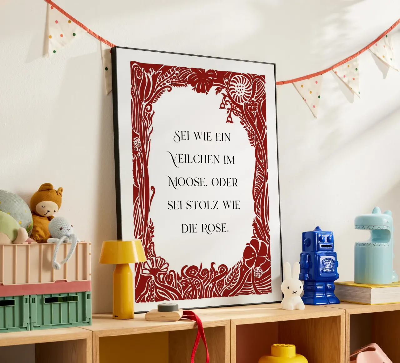 Sé como una violeta en el musgo, o enorgullécete como la rosa placa de forex de PaperLine Art
