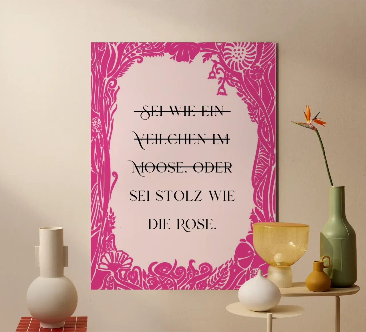 Siate orgogliosi come la rosa alluminio dibond da PaperLine Art