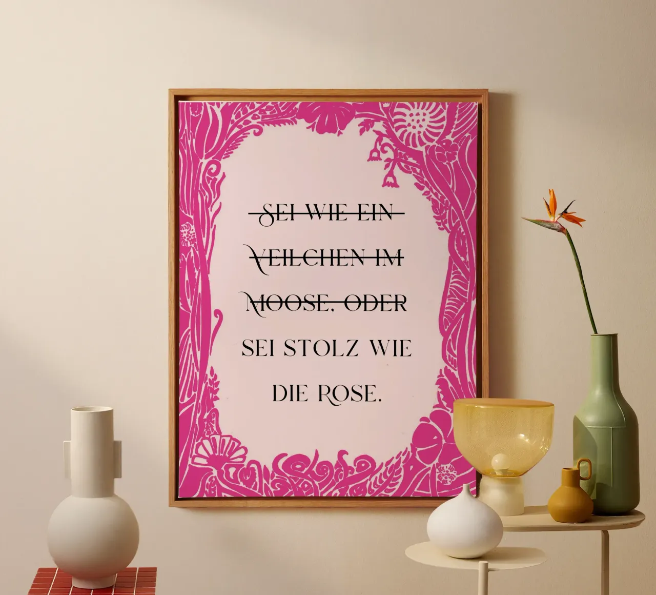 Siate orgogliosi come la rosa tela da PaperLine Art