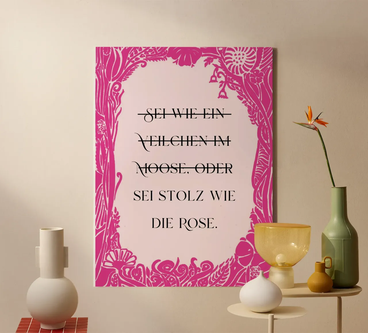 Siate orgogliosi come la rosa tela da PaperLine Art