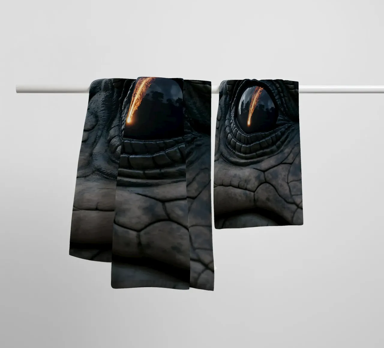 A dinosaur's view of the apocalypse towel by Plain Thoughts